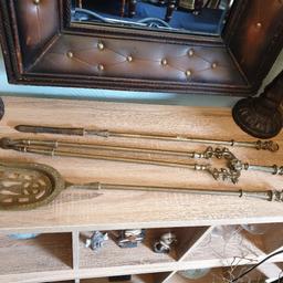 original cast iron, beautiful vintage open fireplace items... make me an offer.