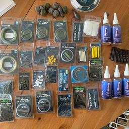 Carp fishing bundle of brand new terminal tackle mainly Korda and Nash.

Includes leaders, zig kits, lead core, bait boosters, PVA mesg, imitation corn, hooks and much more.

Price is for the whole bundle

Message me for more information

Happy to post at buyers expense
