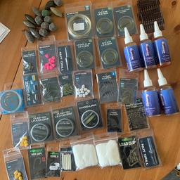 All new carp fishing terminal tackle mainly Nash and Korda.

Includes leaders, leadcore, chodlink, zig flo and kit, leads, PVA mesh, hooks, booster juice and much more.

Price for the whole bundle

Message me for more details

Happy to post at buyers expense