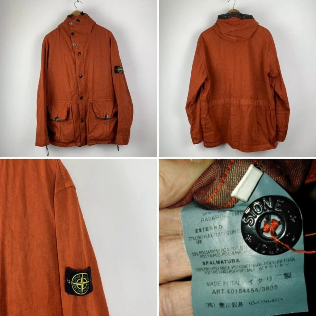 Vintage Stone Island Lino Flax Hooded Jacket in LS25 Selby for