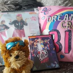 jojo dress up age 8 to 10 good condition worn once jojo siwa pillow and teddy dog with jojo siwa my world dvd £8 for all collection only norton canes no offers thanks