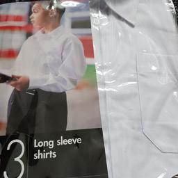 Tesco brand new long sleeve shirt
i3-14 years was pack of 3 
selling one shirt