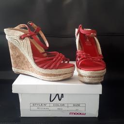 Brand new red wedges size 4 (37).