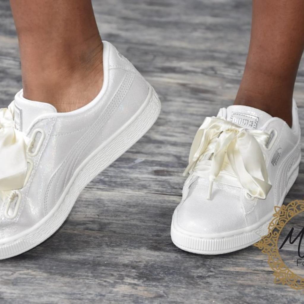 Puma basket cheap heart weiss