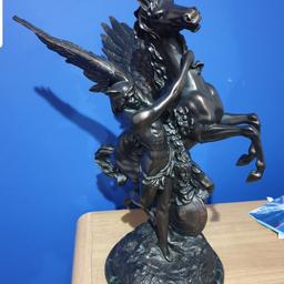 Art Deco Sculpture Perseus Pegasus Bronze effect Statue very heavy and is approx 24inch high by 12 inch wide £60 ono cost over £300 excellent condition
