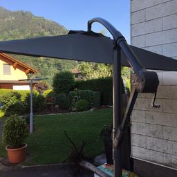Neuer Sonnenschirm incl.Ständer
Farbe:Grau
Durchmesser: 3m
Regenschutzhülle