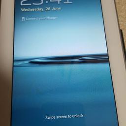 Samsung galaxy tab2    7.0 in working order good condition come with Samsung case
picture taken after I put it back to factory settings come with original Samsung charger.
cash on collection
collection only woodside Telford