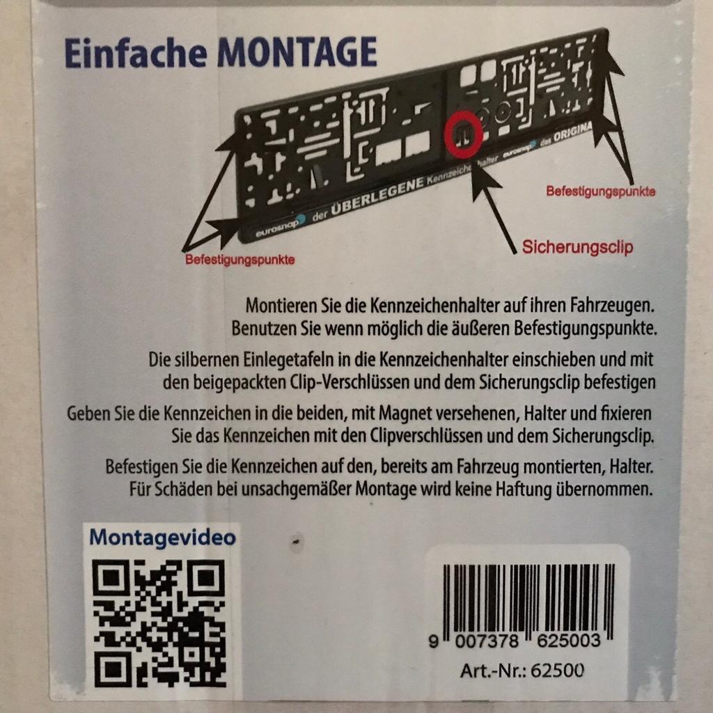 Wechselkennzeichenhalter in 2440 Gemeinde Moosbrunn für € 99,00