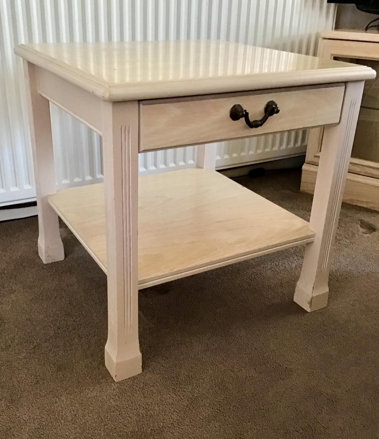 G Plan White Ash Wood Side Table & Drawer 🎀 in FY2 Bispham for £20.00