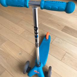Selling an aqua colour mini micro scooter. Well kept and in excellent condition!