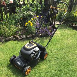 Here we have a great little push mower just had
An oil change and filter cleaned also the blade has been sharpened
 only thing is I can’t find the grass box it’s only had light use you can still use it as a mulching mower or get a grass box won’t cost a lot grab a bargain
Works great it’s just had an oil and filter
