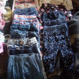 0-3months baby girls clothes bundle
17 leggings and jeans
11 baby vests
2 baby grows
2 tops
3 cardigans
1 jumper
2 jackets
1 dress

Must be collection only