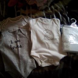 3 3-6month brand new vest.
3 newborn brand new vests.

Must be collection only.