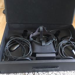1 VR HEADSET
2 SENSORS
2 CONTROLLERS
This oculus rift is in perfect condition and works flawlessly with most gaming PCs. Selling as I have a low standard graphics card which is not compatible with my pc.... it has been set up for about a week but not used( apart from attempting setup) I believe they are around £370 new so this is a bargain👍