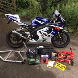 Good condition for age, £39k miles, lots of receipts.
Comes with paddock stands, panniers, tank bag, battery charger and lots more as in picture. Nice bike, ready to go for summer