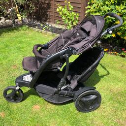 Graco Trekko Duo Three Wheel Stroller, Sport Luxe. Used condition. Have few scratches. Easy to use. The pushchair is clean.