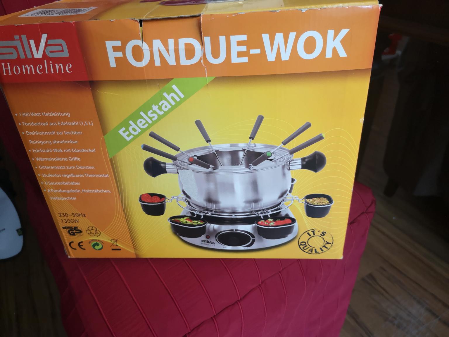 FONDUE WOK EDELSTAHL SET Marke Silva in 6091 Götzens für 20,00 € zum ...
