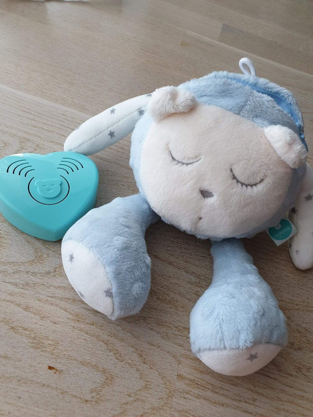 My Hummy MyHummy Baby Einschlafhilfe Häschen 5in1 Licht Écru Grau Baby Slaap Hulp Geluid En Licht