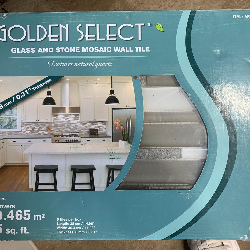 Golden Select Glass & Stone Mosaic Wall Tiles in Stafford for £35.00