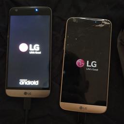 Säljer 2 st LG g5, det är fel på båda telefonerna varav den ena är i bra skick på utsida och den andra är i sämre skick med sprucken skärm men de båda behöver lagas