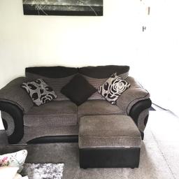 Sofolagy 2 setter sofa large chair and footstool immaculate condition, all covers zip off to wash, memory foam seats, pick up only from WF4