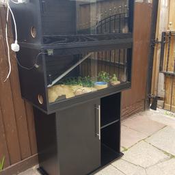 Two tier vavarium with stand comes complete with UV lights heaters digital thermostats
2 x microclimate with auto temp control
and accessories
excellent condition
can deliver