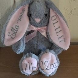 Beautiful personalised teddy’s can be done with any name and for any occasion, limited stock so first come first serve.