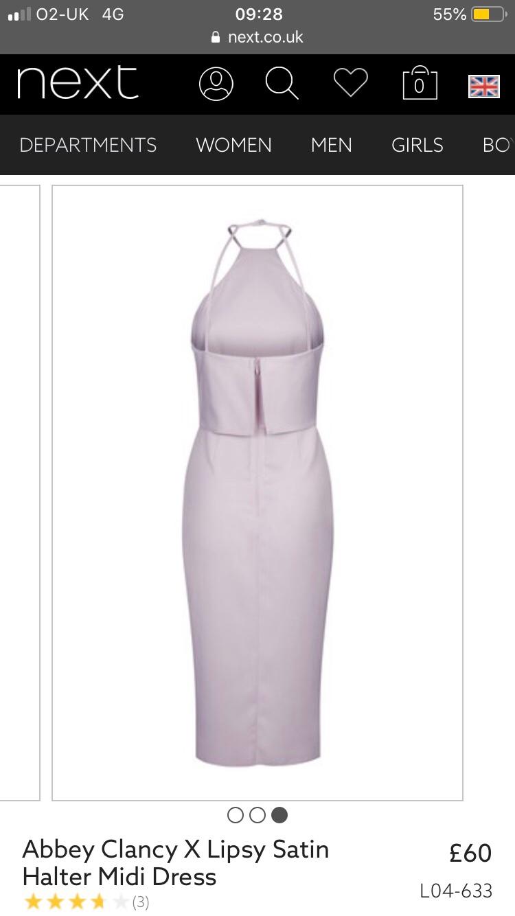 Abbey clancy x lipsy satin halter midi dress hotsell