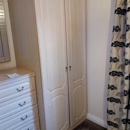 Double Wardrobe in good condition, tall, has a rail and shelf. Measures approx height 208.5cm X width 89cm X depth 61.5cm. Collection from Warwick CV34