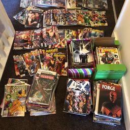 Big bundle of comics for sale mainly DC & Marvel

Wide range available some variants and some rare issues

Some are bagged and boarded

Conditions ranging from near mint to fair

Offers welcome if picked up today