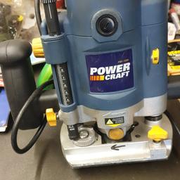 powercraft 1200w router. only been used a couple of times. there is 2 boxes of router bits aswell. works perfect.£25.