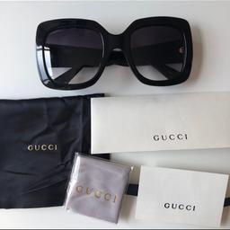 Gucci sunglasses
Model GG0083S 
Comes with authenticity card, case, pouch, lends cloth and booklet