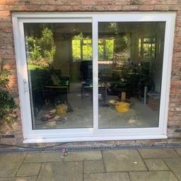 Used upvc patio door

1 key and cill 

W:2535
H: 2080mm
D: 70mm

Have too add 35mm for cill 
 
Can fit and delivery for a fee