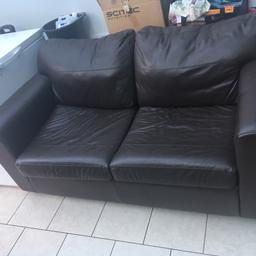 Double bed sofa leather no rip or tear buyer must collect 30.00 Ono