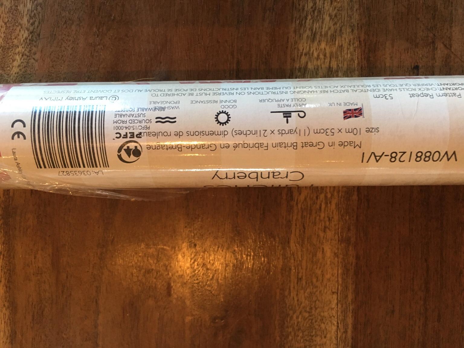 Laura Ashley Tuileries Cranberry Wallpaper in S42 North East Derbyshire