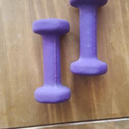 1 pair of ladies dumbbells, purple for toning arms. Collection only from Acocks Green Village