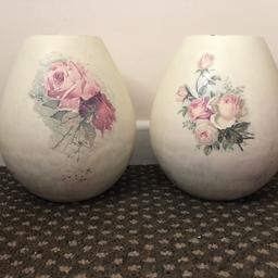 X2 large shabby chic Vases.  just needs a clean as been in storage