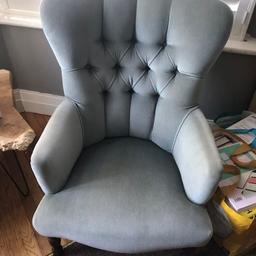 Used, blue occasional chair
