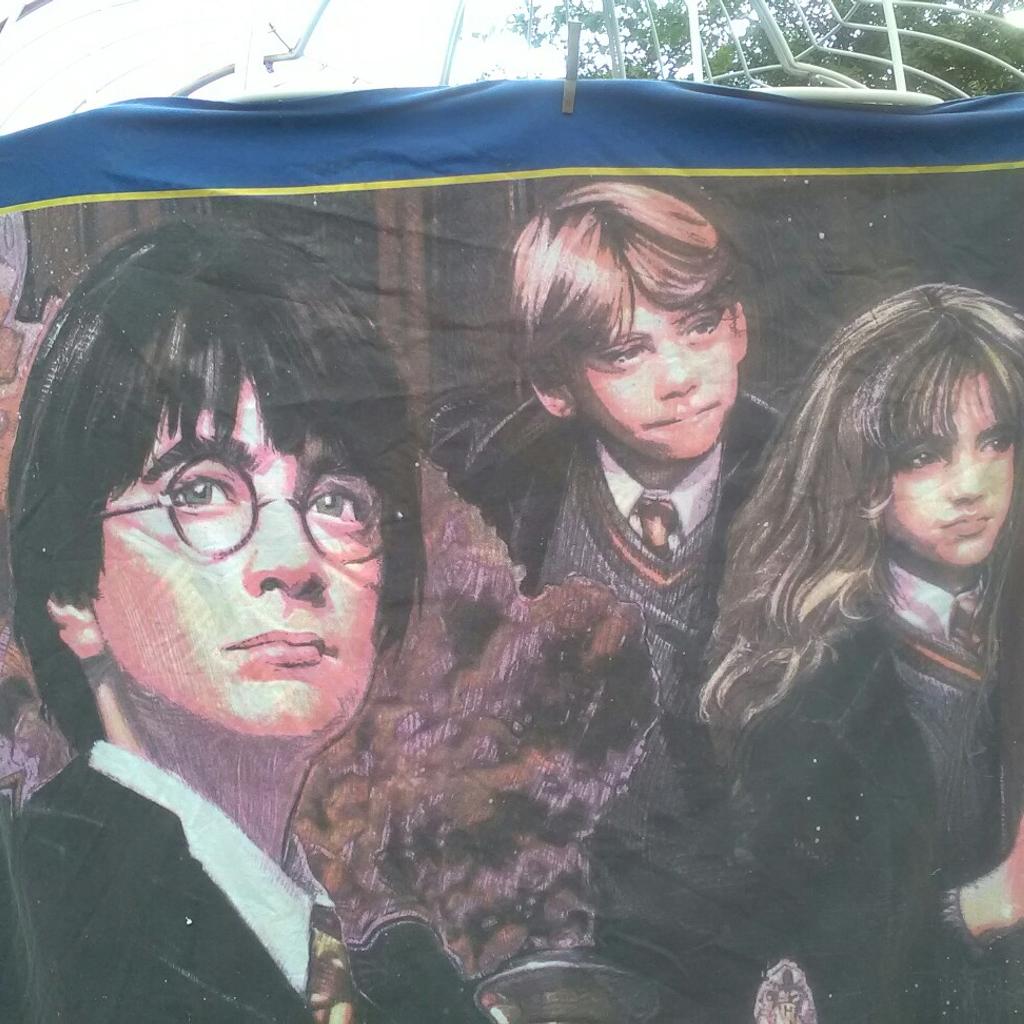 rare Harry potter and the philosopher's stone single quilt cover no pillowcase
ideal to hang on the wall as a large mural
4 metal signs also included
cash on collection only b26 within 3 days or relisted
thanks for looking collection only