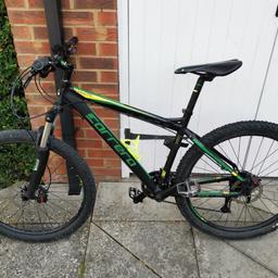 For sale mountain bike Carrera Vulcan.
18", size medium.
Used. Few scratches here and there but everything works fine. Recently serviced.

£130
Local pick up from EN10