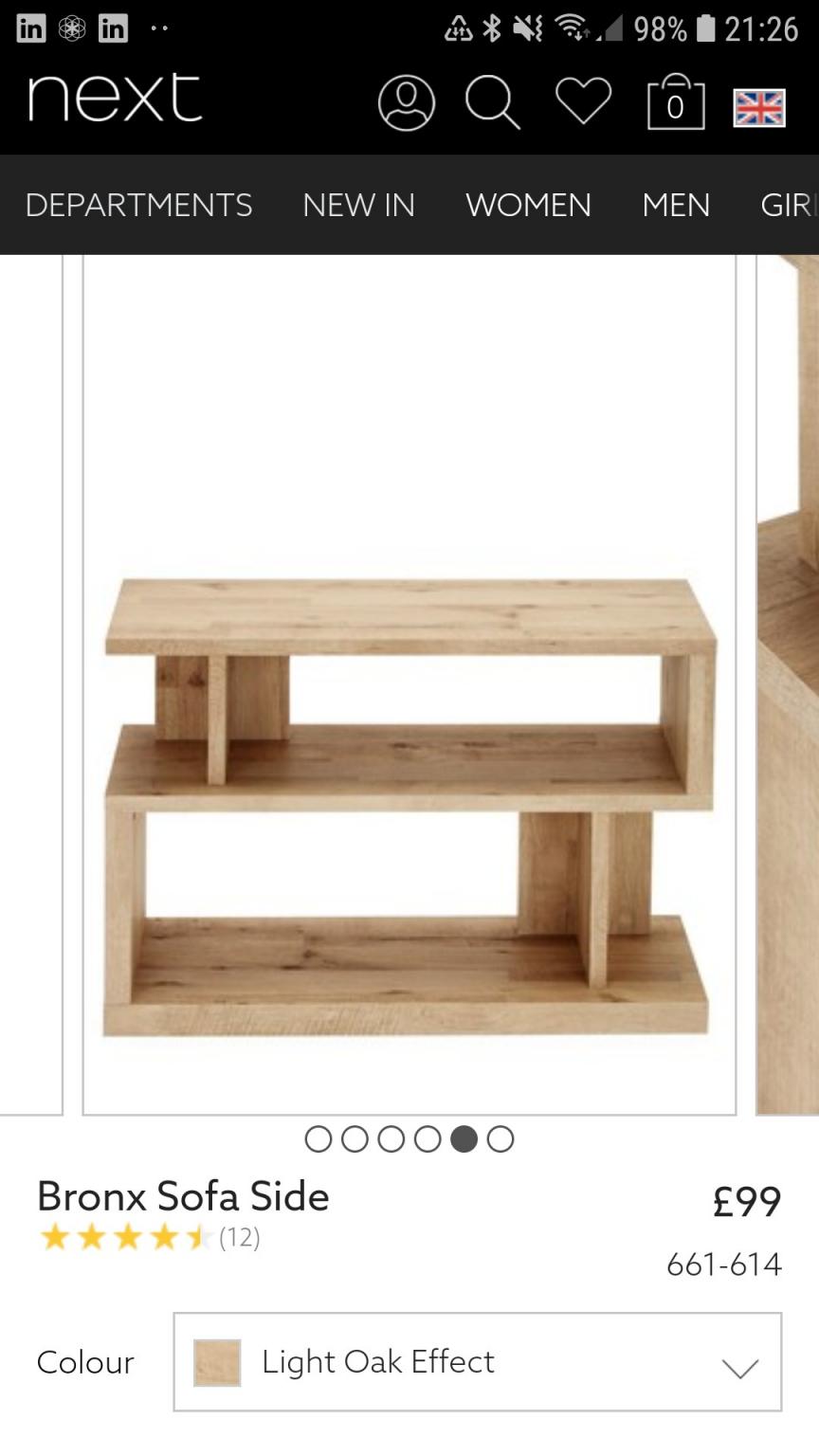 Next Bronx light oakshelves shelf bookcase in SK7 Stockport for £45.00 for sale Shpock