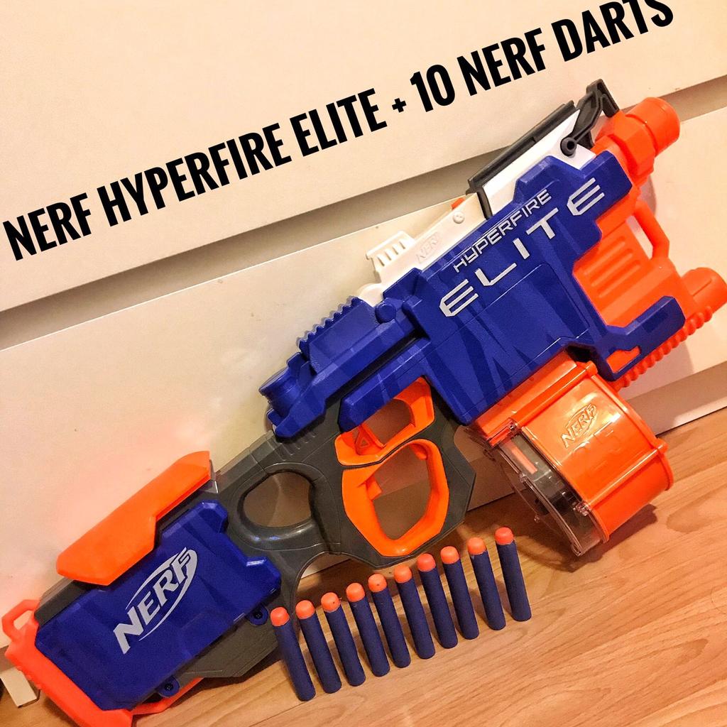 Nerf Hyperfire Elite+10 Nerf Darts +Batteries in E13 London for £20.00