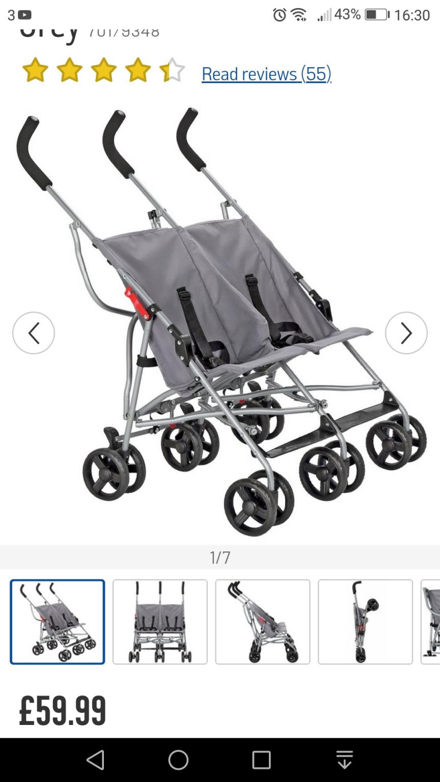 Cuggl double outlet stroller