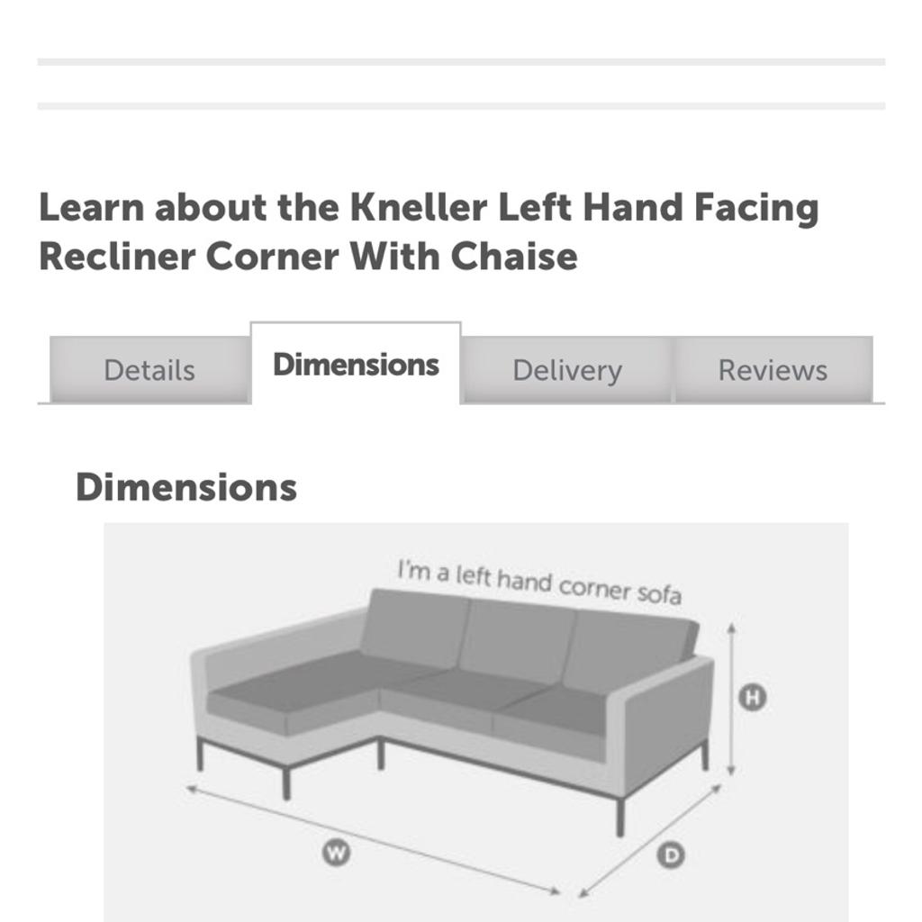 Kneller left hand facing recliner corner with discount chaise