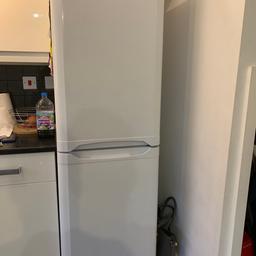 Indesit fridge freezer in used condition, has a crack in plastic cover shelve but can probably be glued. 
From smoke and pet free house, must be gone by Saturday. Pick up LS10