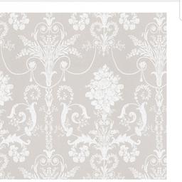 2 full rolls of laura Ashley josette wallpaper 
white/ dove grey damask 
£20 no offers