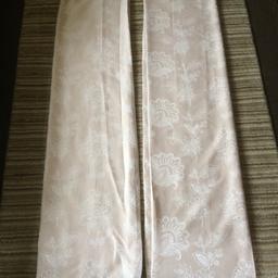 As new beige and cream curtains 
66 width
72 drop 
Collection only