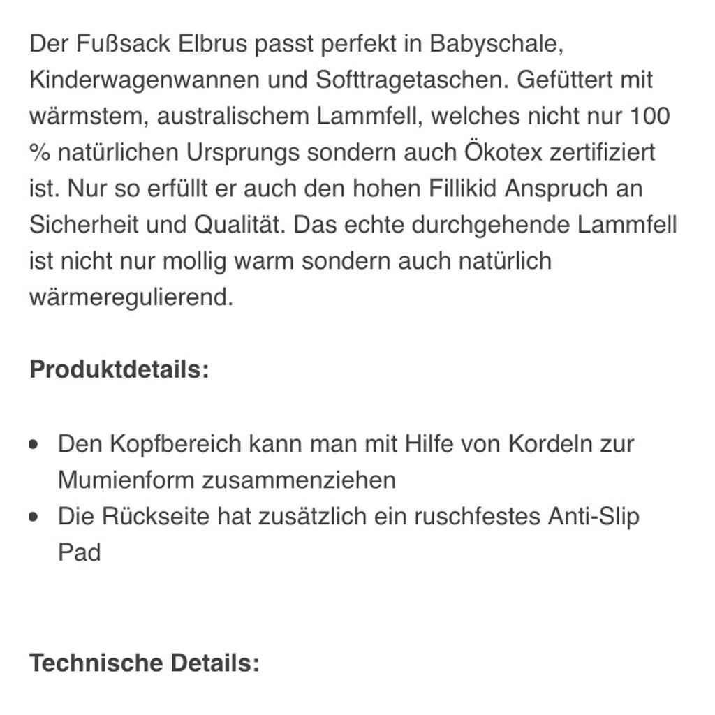 Winter von Gemeinde Ebreichsdorf für Fußsack Shpock zum AT 20,00 Verkauf € 2483 Baby Lammfell fillikid in |
