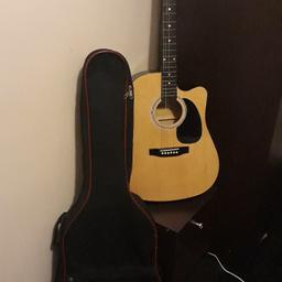 Squier Electro Acoustic Guitar by Fender (SA-105CE) in almost mint condition (very light scuff mark) comes with case, Rockjam capo & 6 plectrums/picks. First one to see will definitely buy! At a very reasonable price too. (RRP £150+) ***PICK UP ONLY HALIFAX AREA***