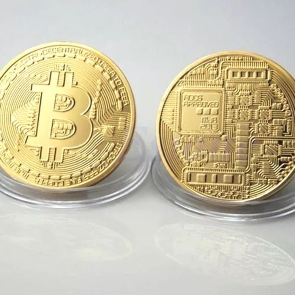 Medaille Bitcoin Münze 1oz 999 vergoldet Gold in 48599 Gronau für 1,99 €  zum Verkauf | Shpock DE